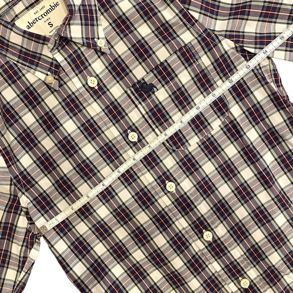 Abercrombie Kids Shirt Boy's Plaid Muscle Long Sleeve Button Cotton Small‎ - Picture 12 of 13